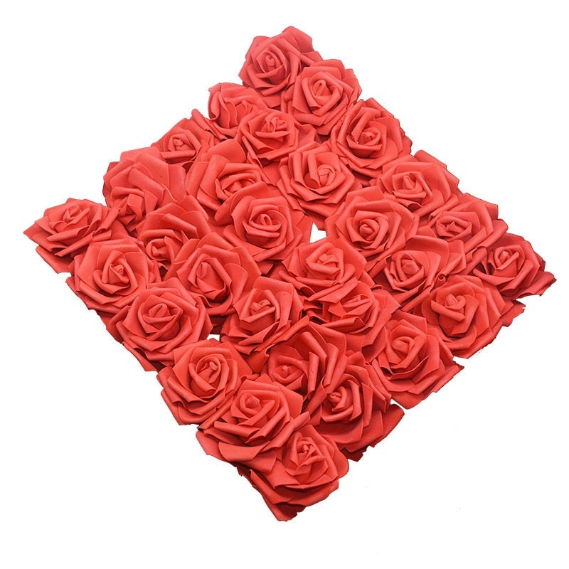 Rosas Artificais Para Decoração - Pacote com 30 Rosas