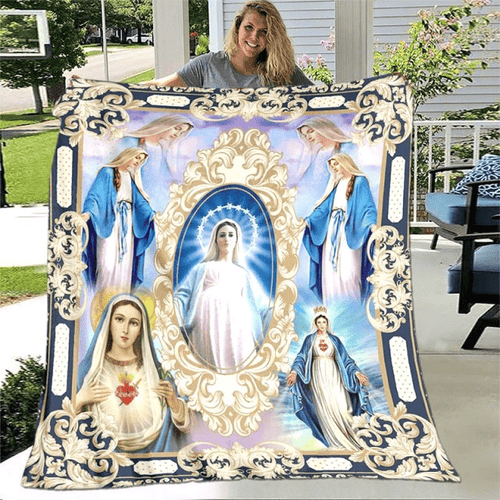 Manta Artesanal Personalizada da Virgem Maria