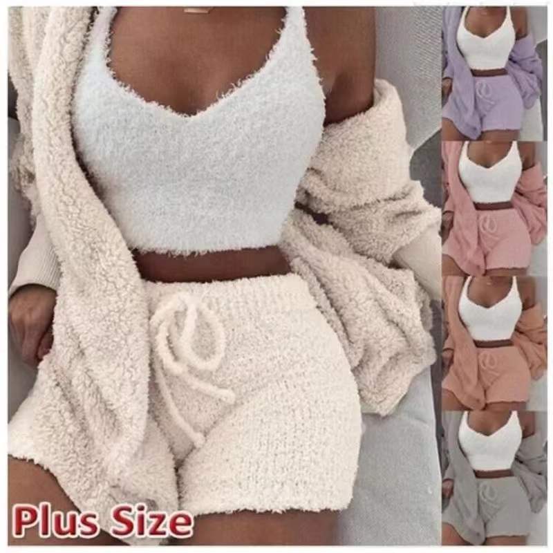 Pijama de Malha Chic com 3 peças